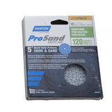 ProSand MULTI-AIR 5" Multi-Hole Pattern Hook & Sand Disc,120 grit,10 pack - NEW -