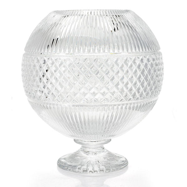 House of Waterford St. Aine 13" Handmade Footed Crystal Rose Bowl -