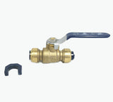 American Valve 1/2" Push-fit Lead Free Ball Valve -