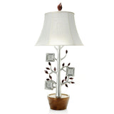 Style at Home with Margie 35" Family Tree Table Lamp w/ 3 Photo Frames -