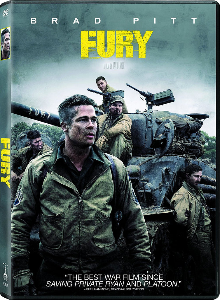 Fury DVD Brad Pitt, Jason Isaacs, Scott Eastwood, Michael Pena -