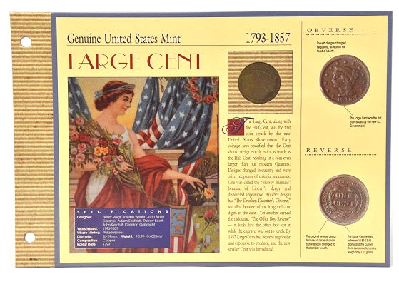 American Coin Treasure 1793-1857 Large Cent & 1950 - Present Jefferson Nickel -
