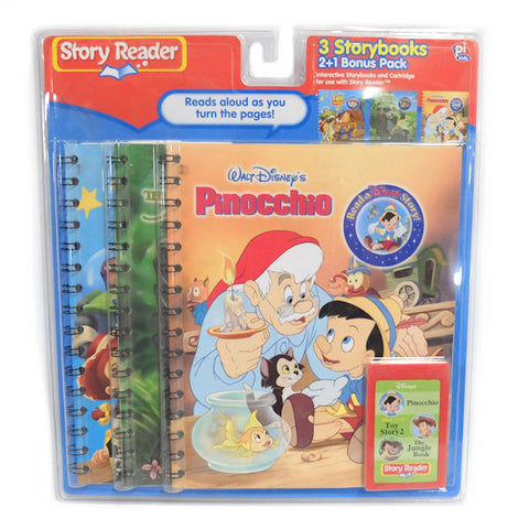 Story Reader 3 Storybooks Disney Pinocchio, Toy Story 2, The Jungle Book -