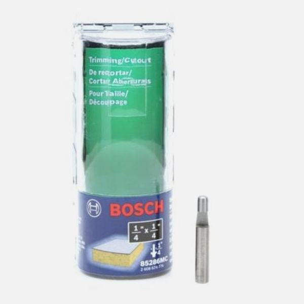 Bosch Solid Carbide Bevel Trimmer Bit, Self-Piloted 1/4-in x 1/4-in -
