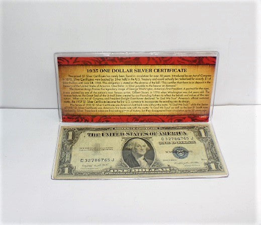 American Coin Treasure No Motto - 1935 One Dollar Silver Certificate -
