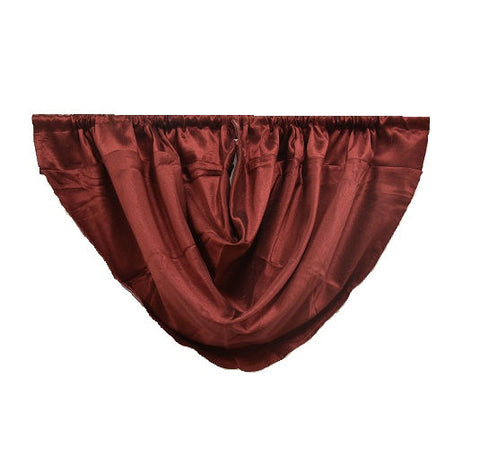 Sun Zero Antique Satin Waterfall Valance in Ceyenne 36" X 26" -