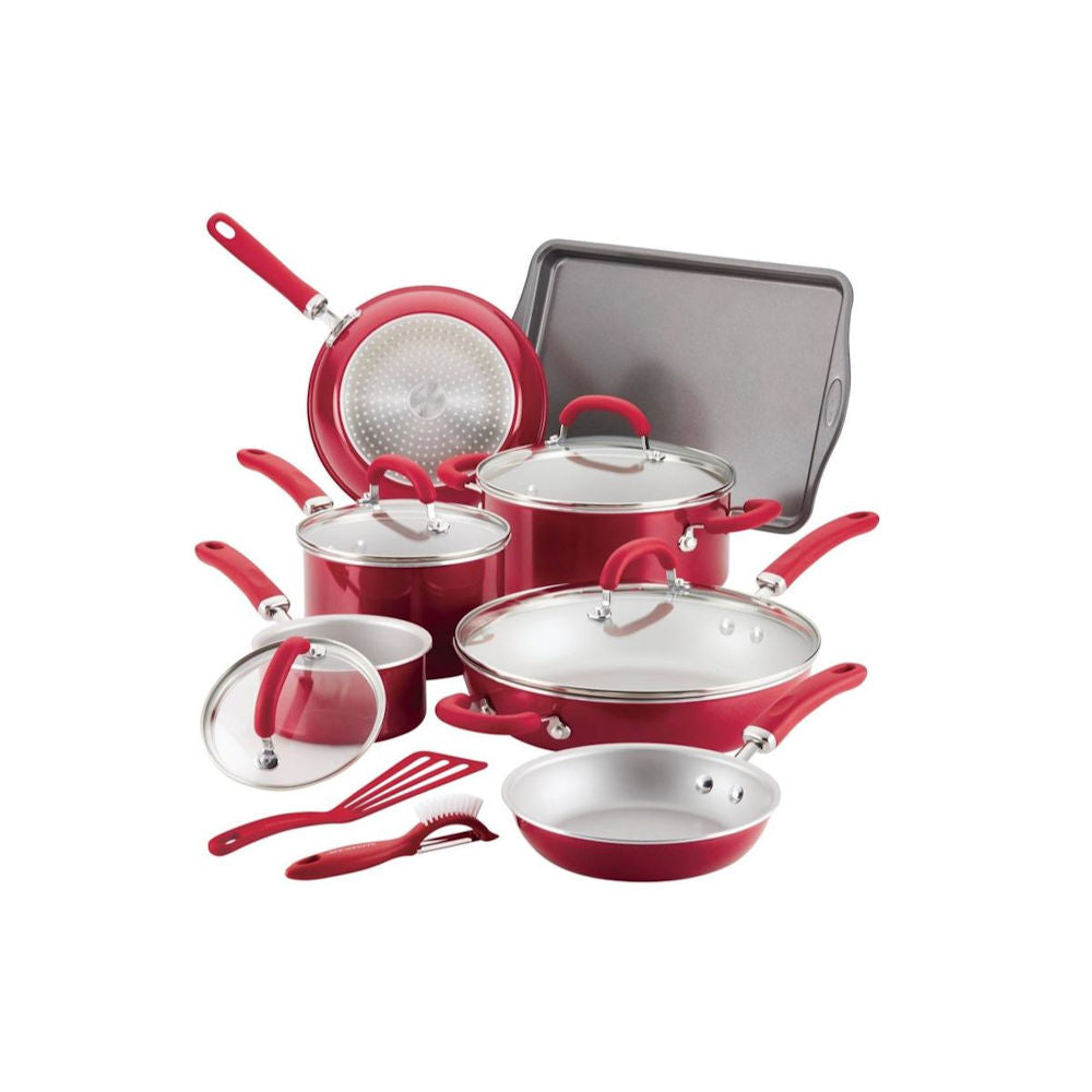 Rachael Ray Create Delicious Nonstick Cookware Pots and Pans Set