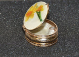 Lot of 156 Sets of Women's Flower of The Month March Necklace & Trinket Box -
