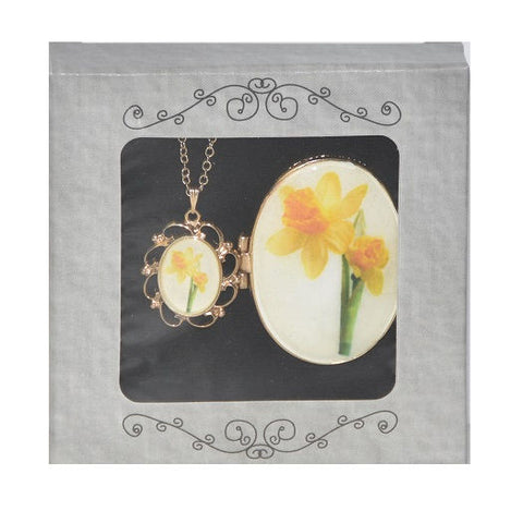 Lot of 156 Sets of Women's Flower of The Month March Necklace & Trinket Box -