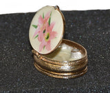 Lot of 12 Sets of Women's Flower of The Month May Necklace & Trinket Box -