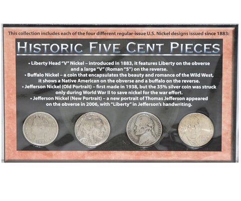 First Commemorative Mint Historic Five Cent Pieces -