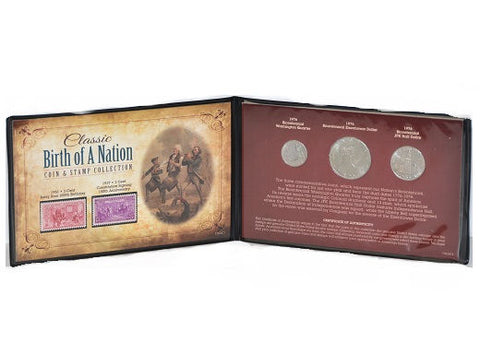 U.S. Mint Coins Classic Birth of A Nation Coin & Stamp Collection -