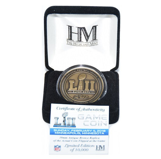 The Highland Mint NFL Philadelphia Eagles Super Bowl 2018 Bronze Flip Coin -