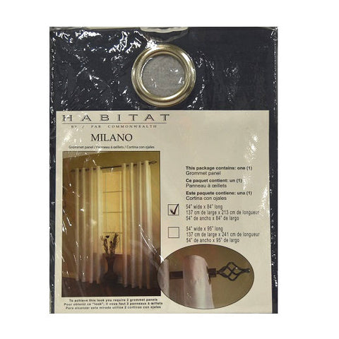 Habitat Milano Grommet Top Window Panel in Navy, 54 x 84 in -