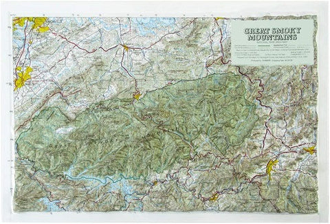 American Educational Products 403 Great Smoky Mtn National Park Raised Map -