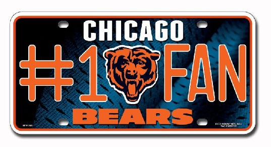 Rico NFL Chicago Bears Number One Fan License Plates -