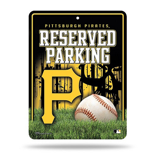 Rico MLB Pittsburgh Pirates Hi-Res Metal Reserved Parking Sign -