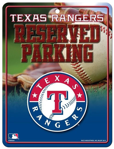 Rico MLB Texas Rangers Hi-Res Metal Parking Sign -