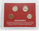 United States Four Rare Coins with Case -