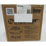 Oatey True Set Adjustable PVC In Floor Drain TP432N 4" w/5" Round NI BR STR RG -