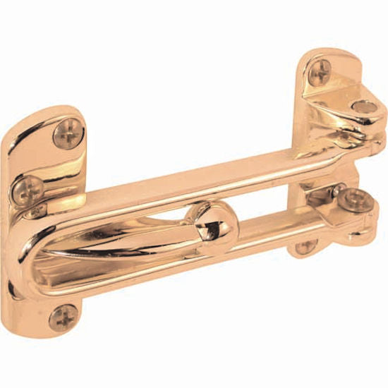Prime-Line Products 106715 Swing Bar Door Lock in Brass, Case of 10 -