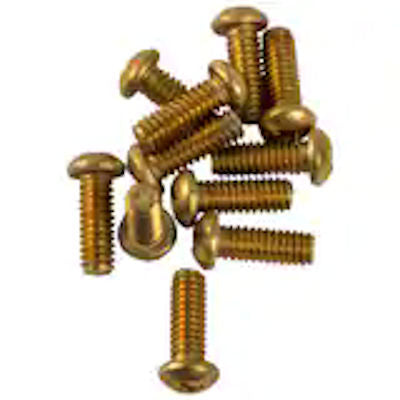 Lincoln Products 1/2" x 10/24" 12 Brass Bibb Screws, 12 Pack -