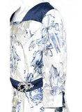 Navy, White