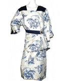 Navy, White