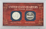 American Coin Treasure 1910 -2014 Washington & Silver Barber Quarter -