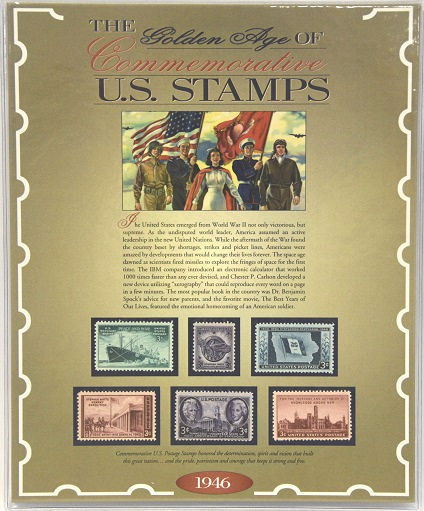 American Coin Treasure 1946 The Golden Age of Commemorative U.S. Stamps -