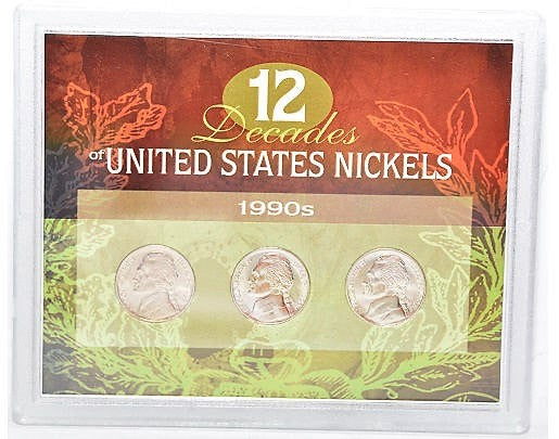 American Coin Treasure 12 Decades of United States 1990S Nickels -