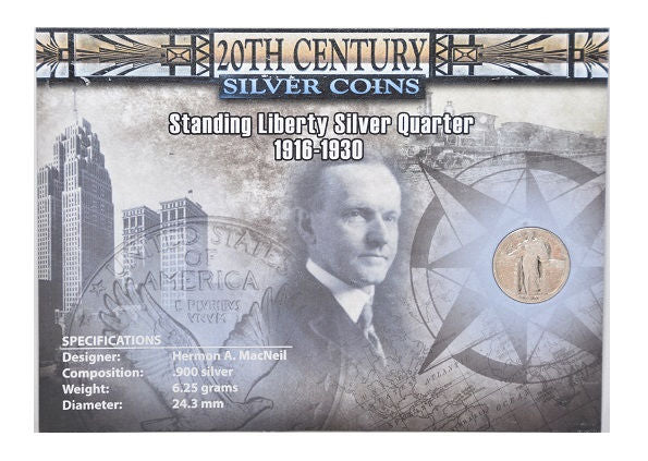20th Century Coins Standing Liberty Silver Quarter 1916-1930 -