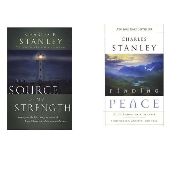 Charles F. Stanley; Finding Peace/The Source of My Strength Paperback (2-Books) -