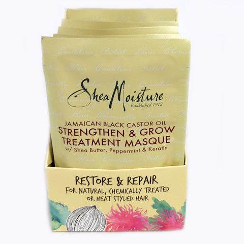 Shea Moisture Jamaican Black Castor Oil Strengthen & Restore Treatment, 12-Pack -