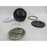 Oatey True Set Adjustable PVC In Floor Drain TP432N 4" w/5" Round NI BR STR RG -