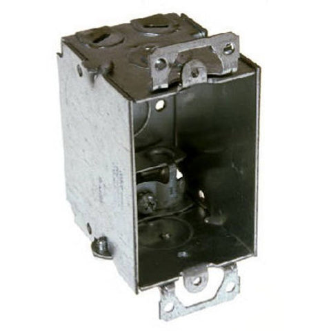 Hubbell 518 3" x 2-1/2" Deep Gangable MC/BX Cable Clamps Switch Box, 25-Pack -