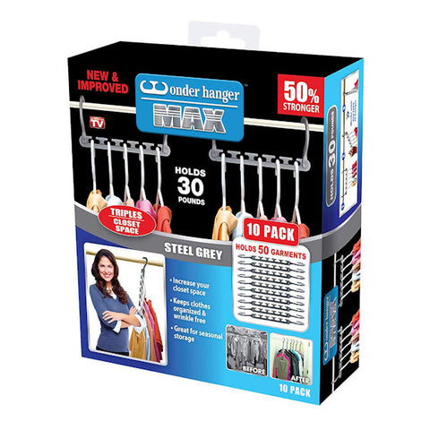 Hanger Max New & Improved, Pack of Triples,The Closet Space for Easy -10 Pack -