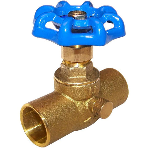 Lot of 10-Valve G60S 1/2"Lead Free Brass Sweat Stop / Waste In-Line Valve,1/2-In -