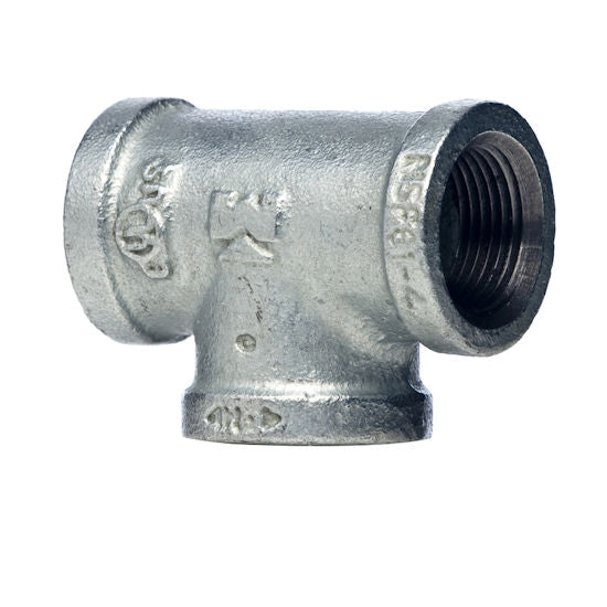 Mueller Proline 1/2" x 3/8" Galvanized Tee Fitting -