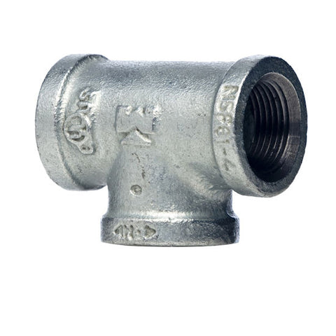 Mueller Proline 1/2" x 3/8" Galvanized Tee Fitting -