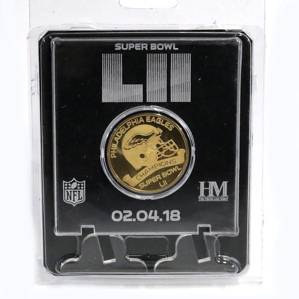 Philadelphia Eagles Super Bowl LII Champs Gold Coin Etched Acrylic -