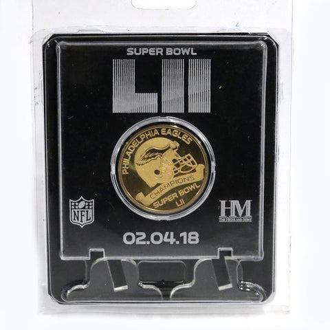 Philadelphia Eagles Super Bowl LII Champs Gold Coin Etched Acrylic -