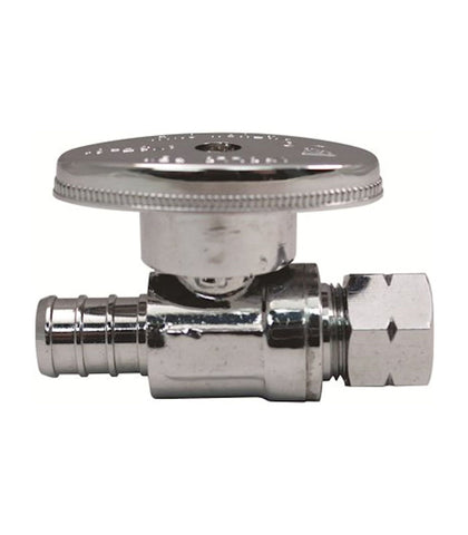 Apollo 1/2'' x 3/8'' Straight Stop Valve Barb x Compression APXVS1238C -