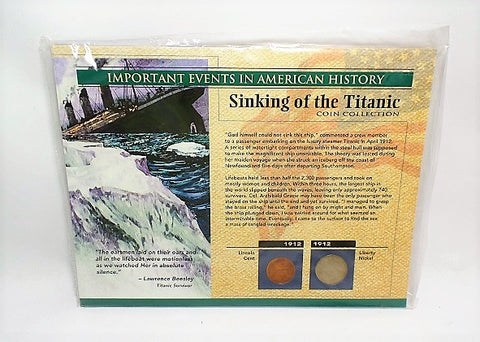 Important Events in America History 1912 Sinking of the Titanic Coin Collection -
