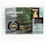 The First Ten Years U s Commem 1989 Congress Half Dollar & Stamp -