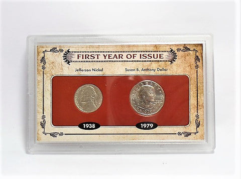 American Coin Treasure First Year of Issue 1938 Nickel & 1979 Dollar -