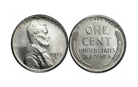 U.S. Coins World War II Lincoln Steel Cent & Silver Mercury Dime -