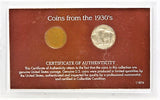 Genuine U.S. Coin Coins from the 1930'S Lincoln Wheat Cent Buffalo Nickel -
