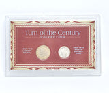 Turn Of The Century Collection 1912 Liberty Nickel 1910 Silver Barber Dime Set -