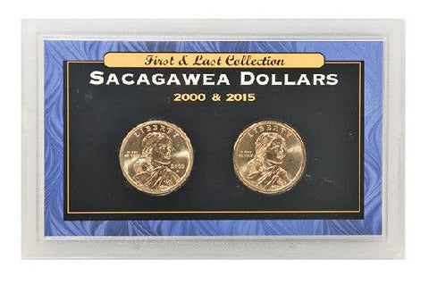 American Coin Treasure First & Last Collection Sacagawea Dollars 2000 & 2015 -
